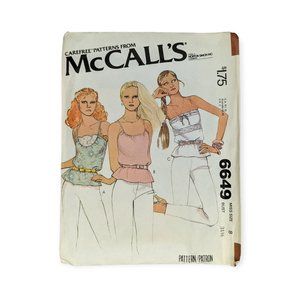 Vintage 1979 McCall's 6649 Tank Top Size 8 Pattern